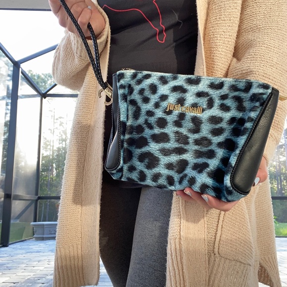 Just Cavalli Wristlet Faux Leather accessory case - Picture 1 of 15